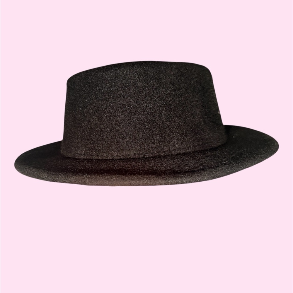 Classic Black Wool Fedora Hat